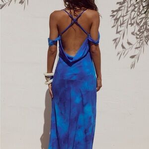 RUNAWAY THE LABEL Vibrant Blue Strappy Maxi Dress